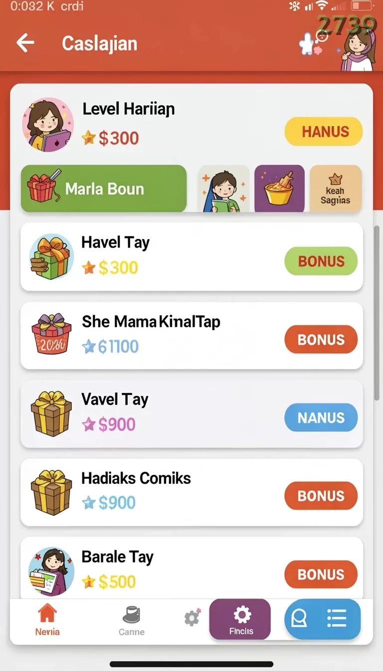 Cuplikan layar HAJITOTO — menu navigasi