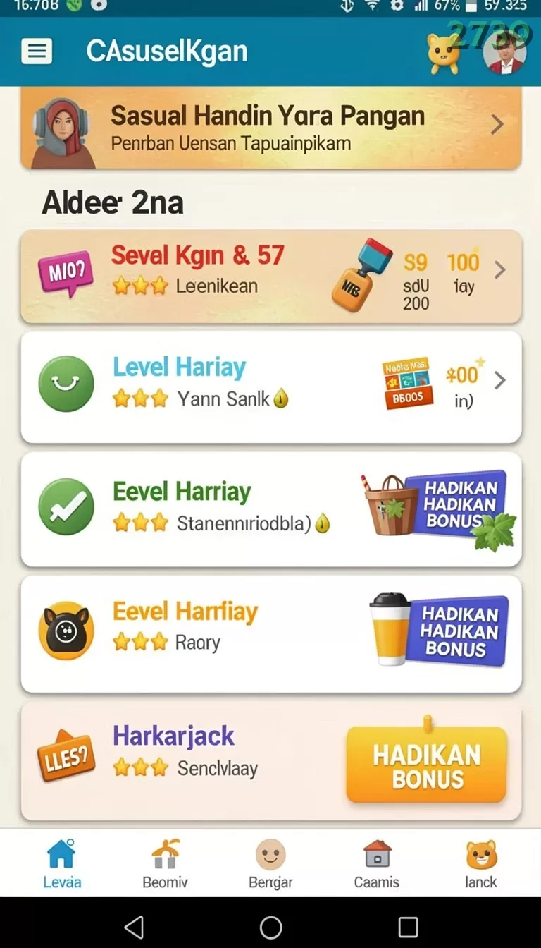 Cuplikan layar JARING08 — menu navigasi